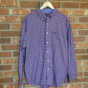 Chaps plaid long sleeve button down shirt